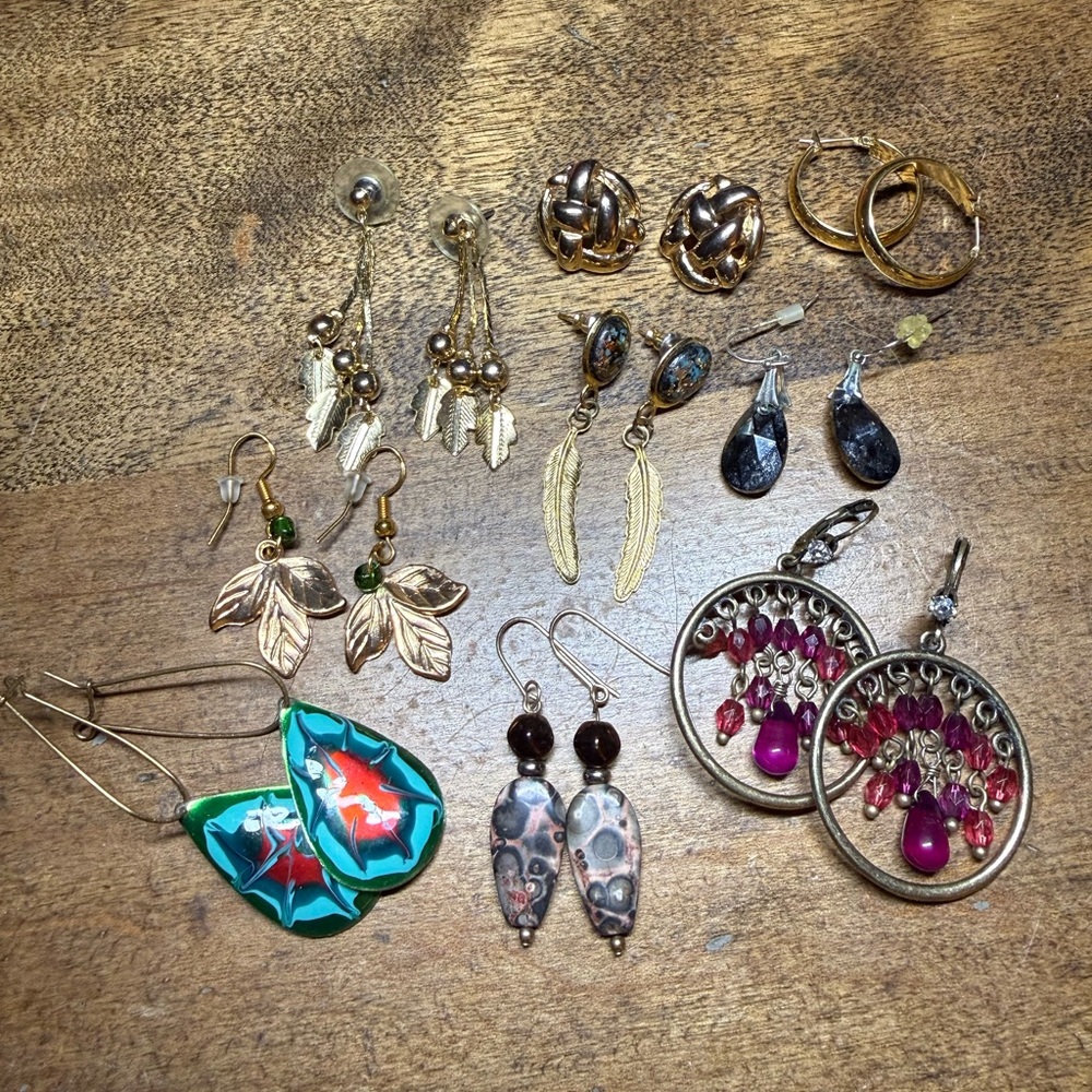 Vintage Colorful Assorted Earrings Lot